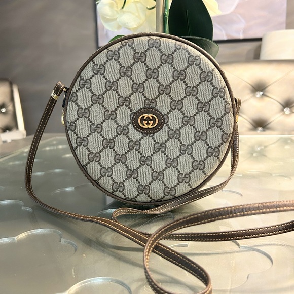 Gucci Handbags - Gucci Round Canteen Crossbody Bag Ophidia